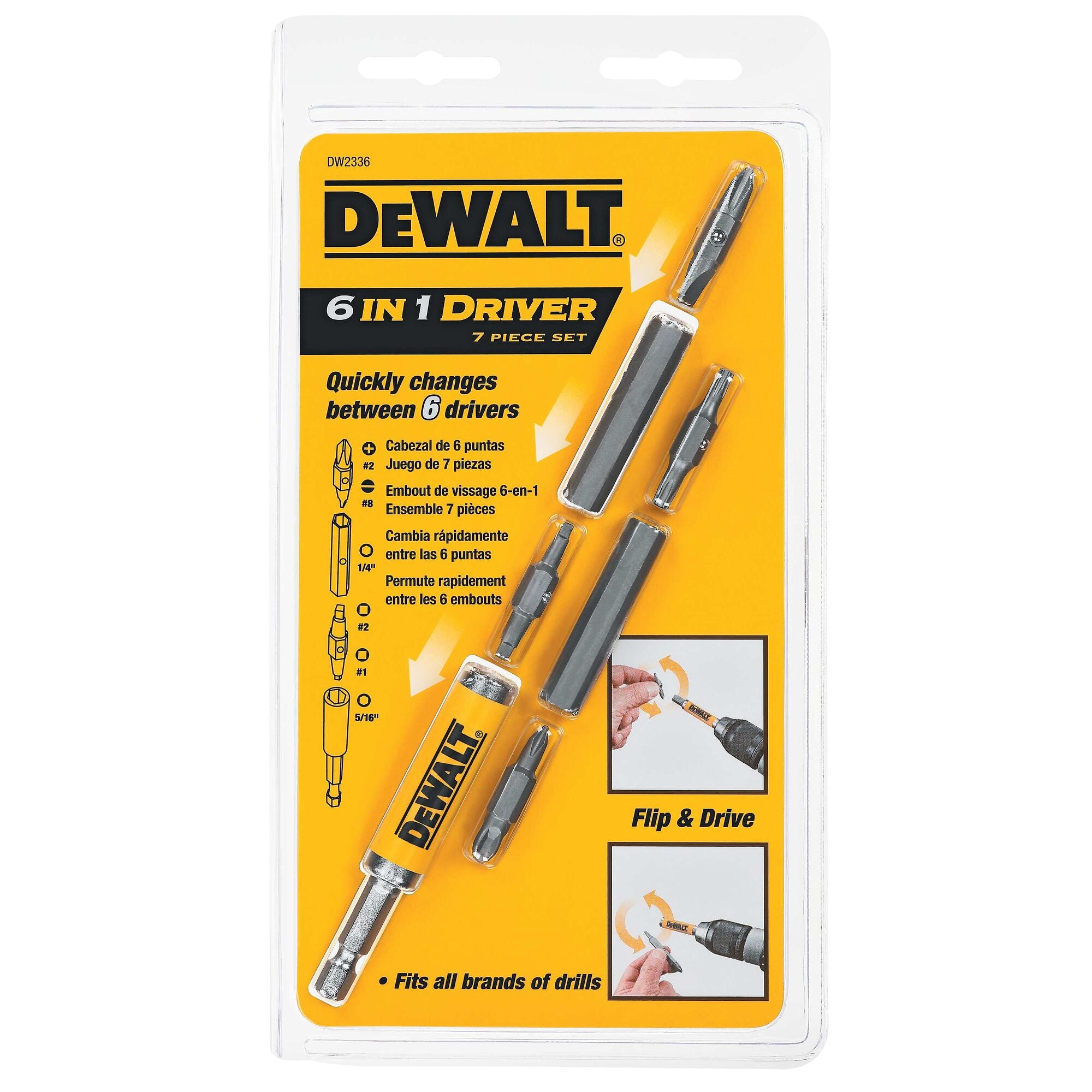 Dewalt DWA2SQ2IR5 #2 Square x 2 Impact Ready Insert Screw Bits Pack o