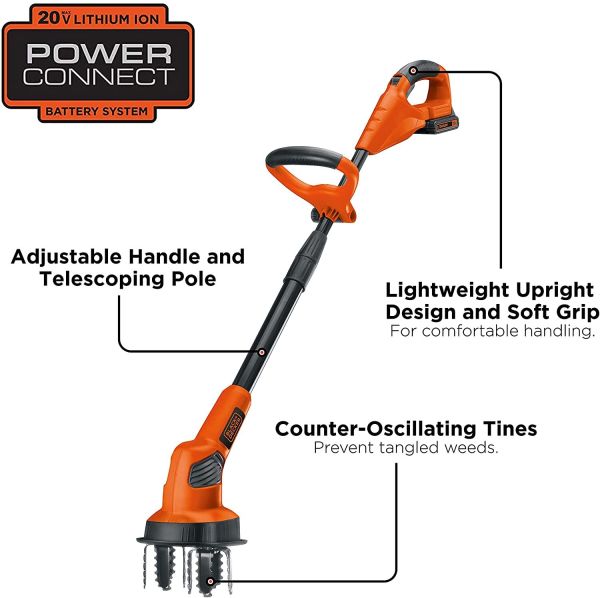 BLACK+DECKER 20V MAX* Lithium Garden Cultivator LGC120