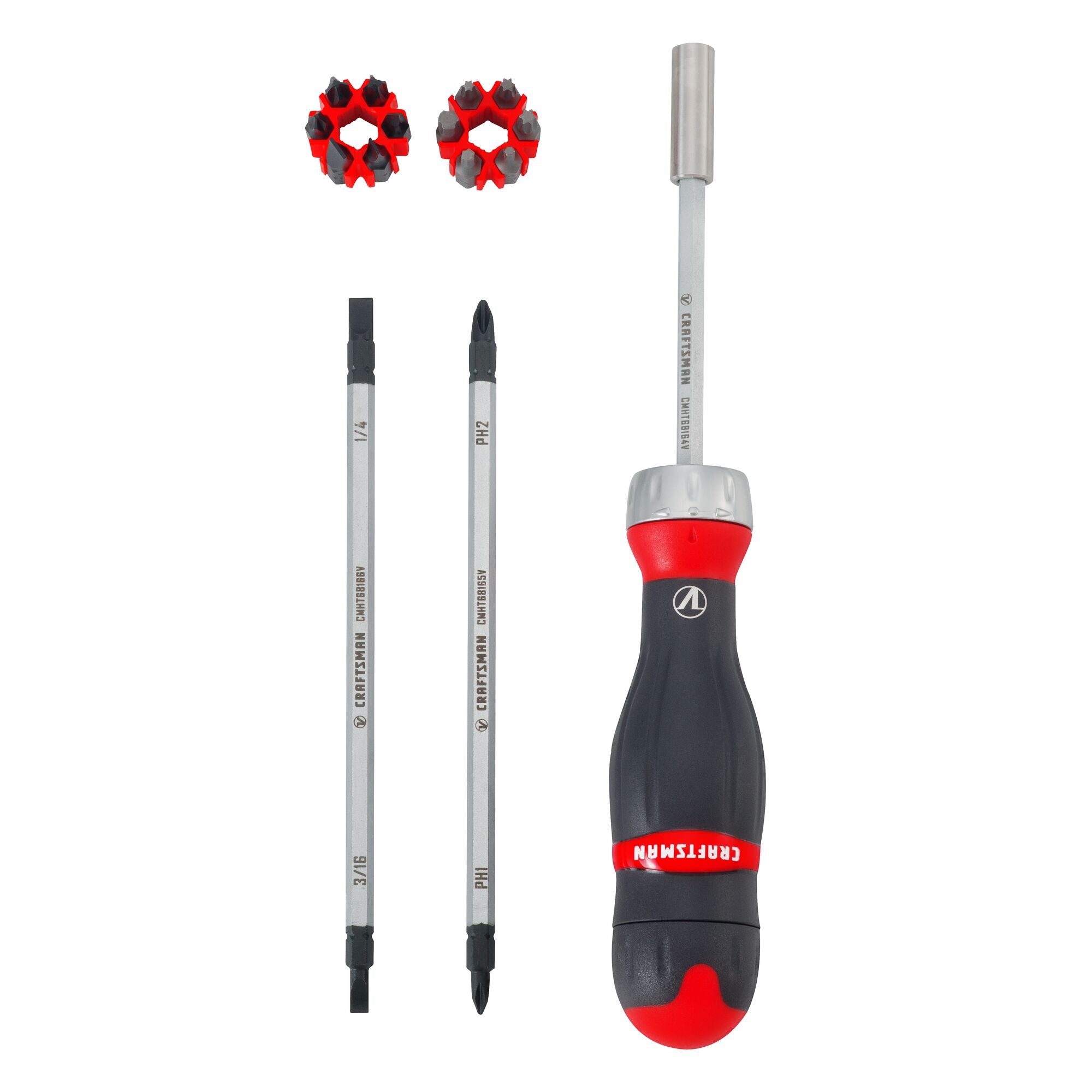 V-Series 18pc 3-In-1 Ratcheting Screwdriver X-Tract(TM) Bit Set