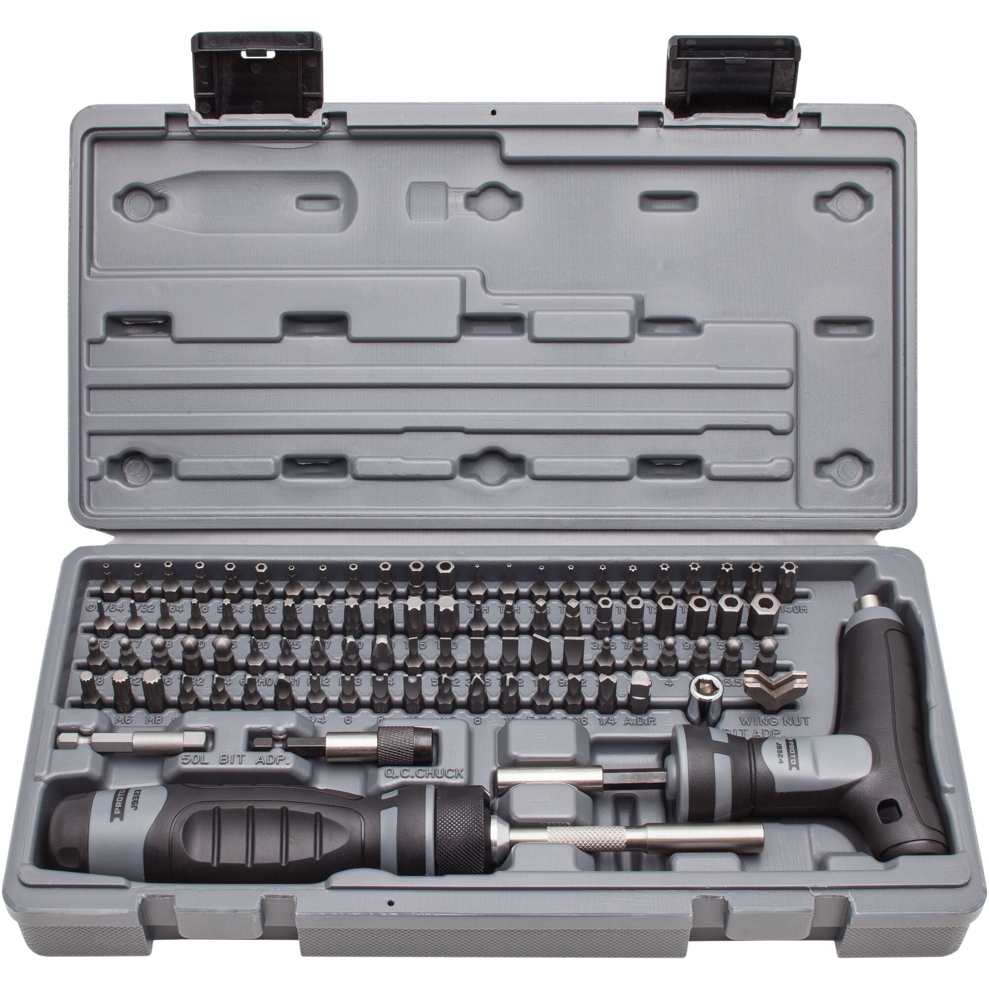 PROTO 91 Piece Multibit Set with Ratcheting Screwdriver & T-Handle