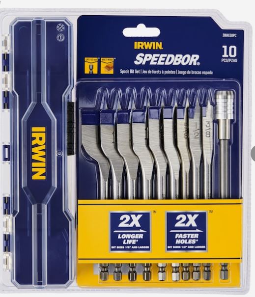 IRWIN Speedbor 10-Piece Assorted x Assorted Woodboring Spade Drill Bit